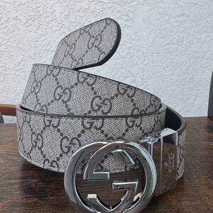 Gucci Silver and Gray GG Belt Bag